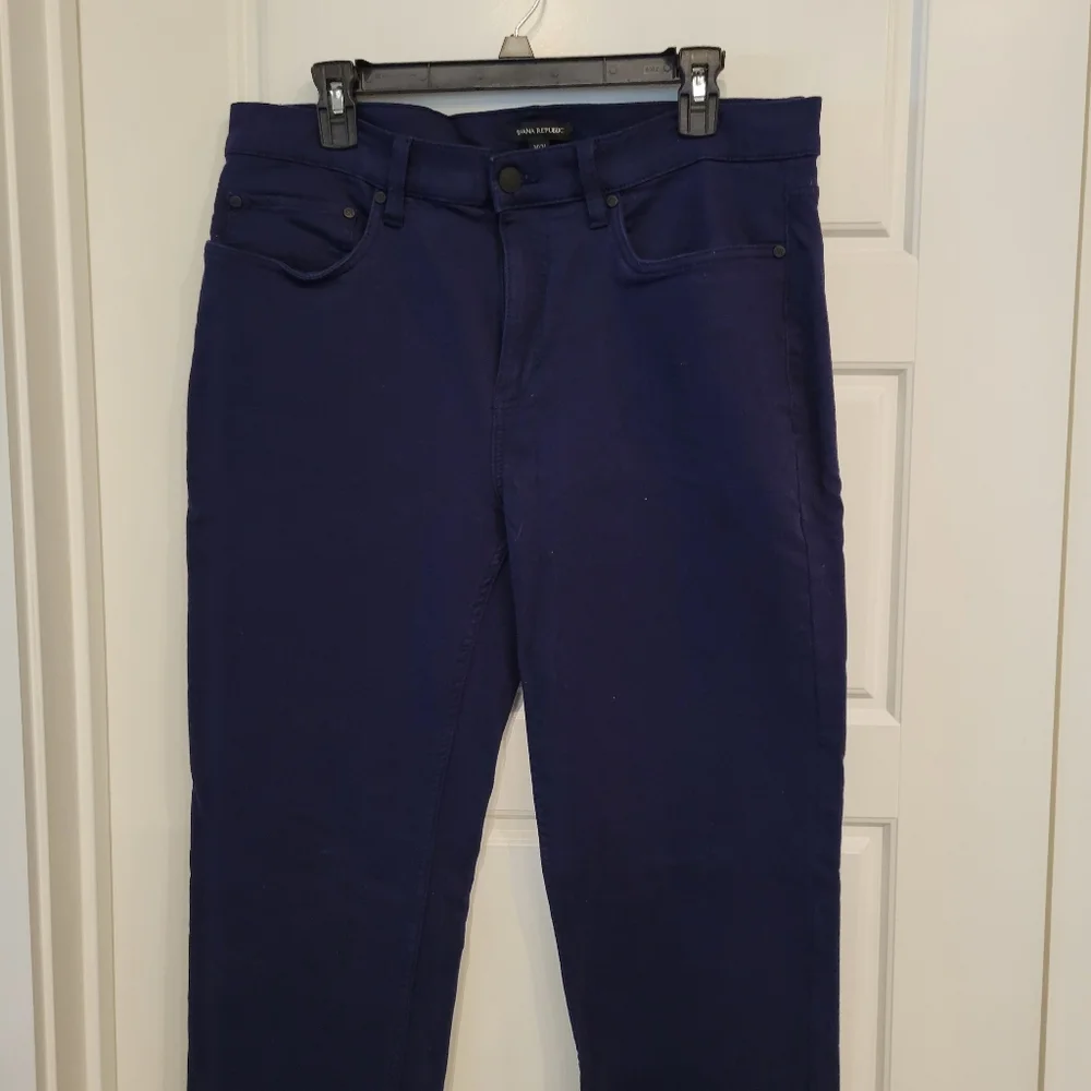 BANANA REPUBLIC MEN'S BLUE SUEDE PANTS SIZE 34
